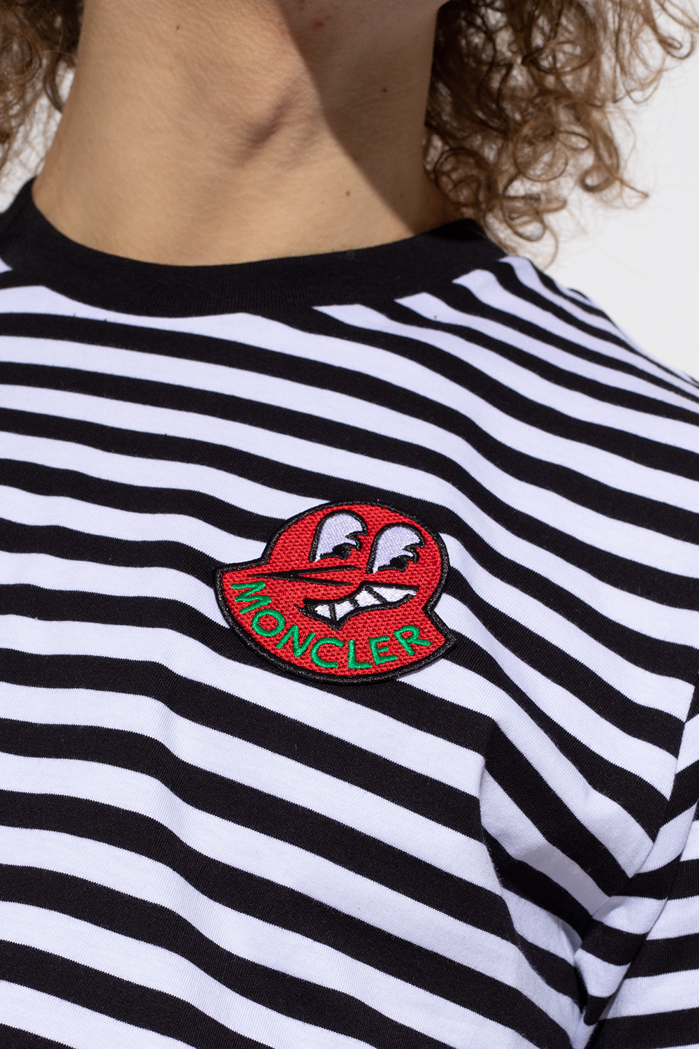 Tシャツ・カットソー MONCLER Top and culotte striped cotton blend set Bianco Moncler Top And Culotte Striped Cotton Blend Set in White | Lyst